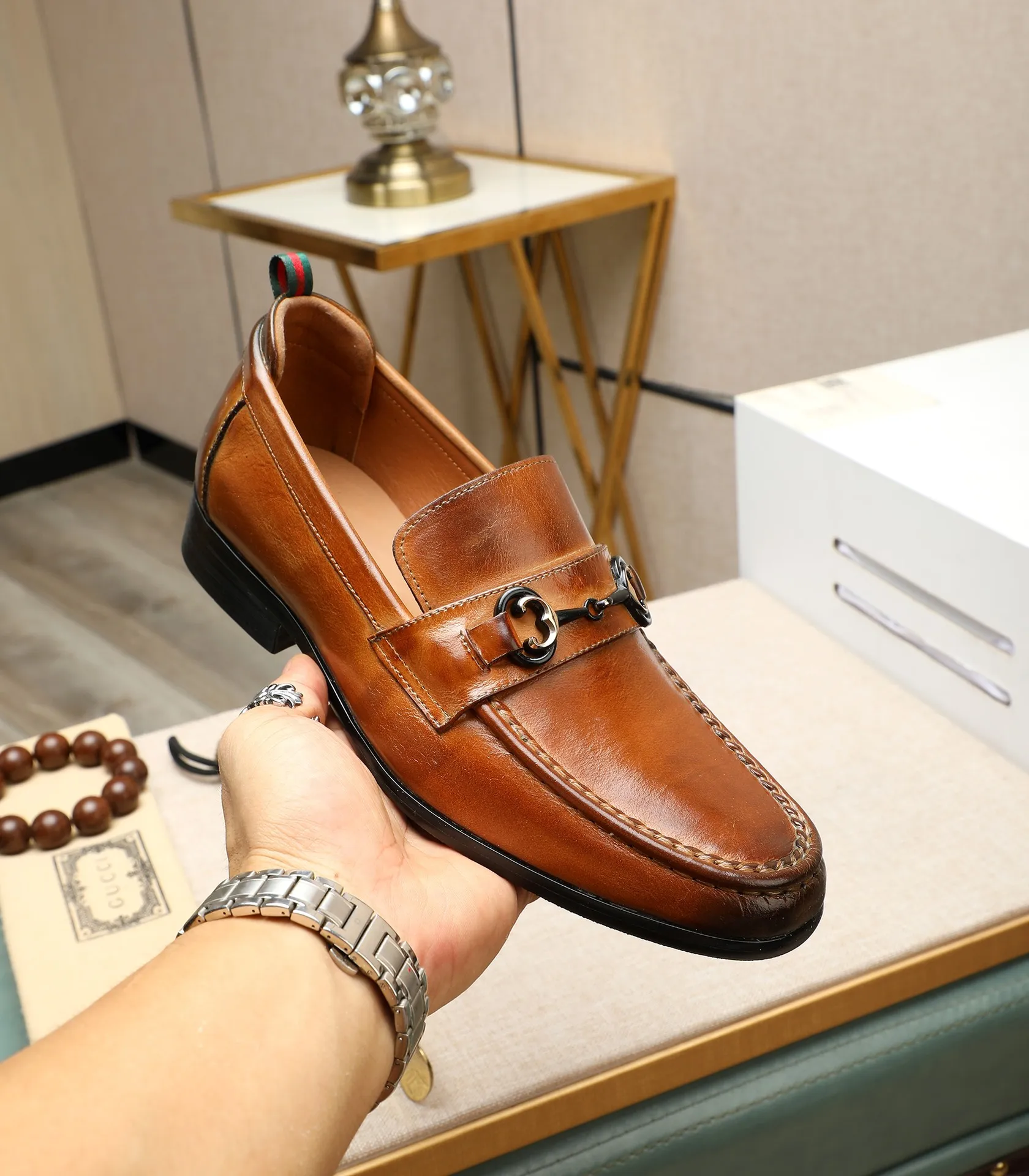 Men's shoes 💰500 📛📛Original (water-dyed cow lining) GUCCI official website formal shoes 🌀 Italian 🇮🇹 imported cowhide ➕ top imported water-dyed cowhide lining 💋 fine handmade original bottom, the real thing looks better when photographed in person Standard size 38-44